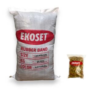 Kauçuk Kalın Paket Lastiği 180x6mm 25 Kg