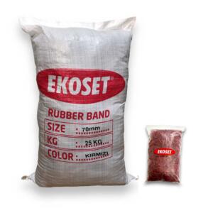 Kırmızı Para Lastiği 70mm 25 KG