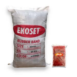 Küçük Kırmızı Paket Lastiği 40mm 25 KG
