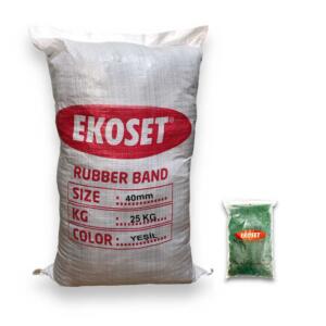 Küçük Paket Lastiği Yeşil 40mm 25 KG