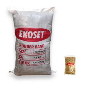 220mmx5mm Geniş Kauçuk Paket Ambalaj Lastiği 12Kg Koli (220x5)