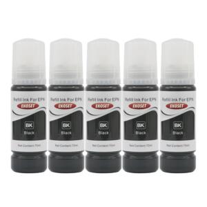 Epson L5190 L5290 L5296 Siyah Muadil Mürekkep 5'li Set